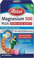 Produktbild: Abtei Magnesium 500 mg Tabletten B-Vitamine Muskeln Nerven Herz vegan 42 Stück