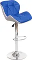 Produktbild: Barhocker MCW-A92, Barstuhl Tresenhocker, höhenverstellbar Kunstleder blau