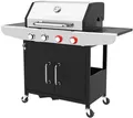 Produktbild: ProfiCook PC-GG 1311 Gasgrill, 4 Heizzonen, 67 x 43 cm große Grillfläche, Edelst