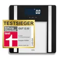 Produktbild: ADE Digitale Körperfettwaage Ines bis 200 kg | Testsieger 2024 | Personenwaage mit Körperfettanalyse, BMI, Muskelmasse, Körperwasser, Gewicht, BMR | Körperwaage mit Benutzererkennung | schwarz