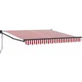 Produktbild: vidaXL Einziehbare Markise Rot und Weiß 350 x 250 cm 3330278