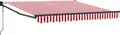 Produktbild: vidaXL Markise Rot und Weiß 350 x 250 cm Polyester und Metall