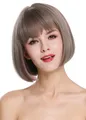 Produktbild: WIG ME UP Perücke Damenperücke Bob kurz glatt Pony Grau Braun Rosa Mix D3067