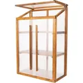 Produktbild: Greenspot Mini-Gewächshaus für Balkon und Terrasse 80 x 42 x 120 cm - Balkongewächshaus zum Überwintern von Kräutern, Blumen, Setzlingen - Urs... - Braun
