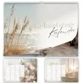 Produktbild: Geburtstagskalender undatiert Geburtstagsplaner Wandkalender A5 immerwährend Jahresunabhängig Kalender wiederverwendbar zum Aufhängen Beige Boho Design Natur