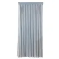 Produktbild: WENKO Maximex Türvorhang Grau-Weiß, praktischer Streifenvorhang gegen lästige Insekten und neugierige Blicke, inklusive Klettband, auch für Garderobenstangen, aus Polyester, 90 x 200 cm, zuschneidbar