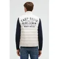 Produktbild: Steppweste CAMP DAVID, Herren, Gr. L, weiß, Material: 100% Polyester, Futter: 100% Polyester, Füllung: 100% Polyester, bedruckt, regular fit normal, Westen Steppweste, mit elastischem Saumabschluss