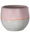 Produktbild: Dehner Übertopf Miu, bauchige Form, glasierte Keramik, rosa, handgefertigter Indoor Blumentopf mit zweifarbiger Glasur