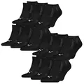 Produktbild: PUMA Unisex Herren Damen Sneaker Socken CUSHIONED 12er Multipack 35-38 39-42 43-46 Schwarz Weiss Blau Grau 83% Baumwolle, Größe:43-46, Packgröße:12 Paar, Farbe:Black (001)