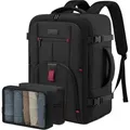 Produktbild: Handgepäck Rucksack mit Laptopfach, 40l, Schwarz - Schwarz