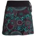 Produktbild: Vishes Minirock Rock bunt mit Mandalas und Blumen bedruckt Cacheur, Ethno, Goa, Hippie Style schwarz 44