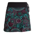 Produktbild: Vishes - Alternative Bekleidung - Kurzer Damen Baumwoll-Rock Bunt mit Mandalas und Blumen Bedruckt schwarz 44