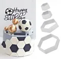 Produktbild: Ausstecher Fußball Geburtstag Ball Fondant Torte Kuchen Deko 5-eck WM EM Kinder