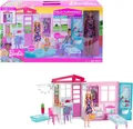 Produktbild: Barbie-Haus mit Küche Schlafzimmer Badezimmer Pool mit Möbel verschließbar 3+