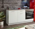 Produktbild: PREISBRECHER Küchenzeile Wow, in Weiß matt - 160x85x60 (BxHxT)