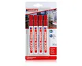 Produktbild: edding Permanentmarker edding 3300 Permanent Marker 4er rot Spitze 1-5mm wasserfest (1er Pack
