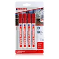Produktbild: edding 3300 Permanent Marker 4er rot Spitze 1-5mm wasserfest (1er Pack)