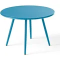 Produktbild: Oviala - Gartentisch (40 cm) aus pulverbeschichtetem Stahl in Pazifikblau - Palavas