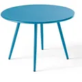 Produktbild: Oviala Garten-Loungetisch,, Dunkelblau, Metall, Rund, 40x30x40 cm, Loungemöbel, Loungetische