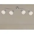 Produktbild: Globo - led Deckenstrahler elliott 4-flammig, Glasschirme satiniert, Breite 70cm