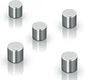 Produktbild: SIGEL BA700 Neodym-Magnete Zylinder silber, Ø 1x1 cm, 5er-Set SuperDym, für Glas