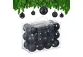 Produktbild: relaxdays Weihnachtsbaumkugel Weihnachtskugeln im 50er Set, schwarz