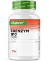 Produktbild: vit4ever Coenzym Q10 extra hochdosiert mit 250 mg je Kapsel - 120 Kapseln - 4 Monate Vorrat - Premium: Q10 aus pflanzlicher Fermentation - 100% Ubichinon - Vegan