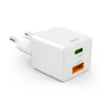 Produktbild: Hama Mini-Schnellladegrät PD 30W 1xUSB-C/1xUSB-A weiß 201992
