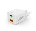 Produktbild: Hama Schnelladegerät, 1x USBC, 1x USB-A, 30W, PD, Qualcomm® Quick Charge™ Schnelllade-Gerät