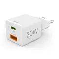 Produktbild: Hama SchnellladegerÃ¤t, 1x USB-C, 1x USB-A, Mini-LadegerÃ¤t, PD  30 Watt weiÃ
