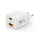 Produktbild: Hama Schnellladegerät USB (Ladegerät mehrfach, USBC, USBA, Universal Ladegerät Handy Tablet, Netzstecker Schnellladen, Netzteil, Power Delivery/Quick Charge 3.0, Schnelllader, 30 W)