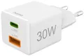 Produktbild: Hama 00201992 USB Ladegerät 30W 1x USB-A, 1x USB-C USB PD Weiß Innenbereich USB Power Delivery (USB-PD)