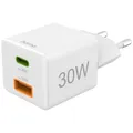 Produktbild: Hama 00201992 USB Ladegerät 30 W 1x USB-A, 1x USB-C® USB PD Weiß Innenbereich