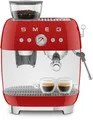 Produktbild: SMEG EGF03RDEU Espressomaschine mit Mahlwerk 50's rot