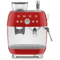 Produktbild: Smeg Espressomaschine 50er Style, EGF03RDEU, Milchaufschäumer, 2,5 Liter, Aluminium, rot