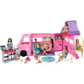 Produktbild: Barbie Super Abenteuer-Camper Spielset mit Dachzelt, Grill mit Farbwechseleffekt