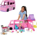 Produktbild: Barbie Super Abenteuer Camper mit Dachzelt Grill Farbwechsel 60 Zubehör HRJ78