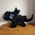 Produktbild: Plüschtier XXL Ohnezahn Dragons Drachenzähmen Nachtschatten Figur Groß 60/40 NEU
