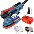Produktbild: Bürstenloser Exzenterschleifer, 5mm Hub, 125/150mm Teller, 350W bürstenlos, 7 Stufen, 18x Schleifgitter FANZWORK
