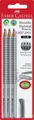 Produktbild: Faber-Castell 117097 - Bleistift GRIP 2001, Härtegrad B, 3er Packung mit ei ...