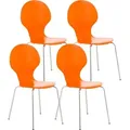 Produktbild: CLP - 4x Stapelstuhl diego orange