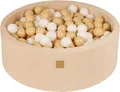 Produktbild: MEOWBABY Schaumstoff-Bällebad 90 x 30cm mit 200 Bällen - (Ecru: Weiß/Beige)