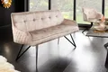 Produktbild: riess-ambiente Sitzbank EUPHORIA 156cm champagner greige / schwarz (Einzelartikel, 1-St), Wohnzimmer · Samt · Metall · Flur · Küche · Esszimmer · Retro Design
