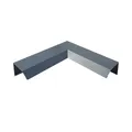 Produktbild: Außenecke 90° Dachrandprofil ISOS - Ortgangblechecke Anthrazit für Dachabschluss - Aluminium, stranggepresst, 1,5mm Materialstärke - (Anthrazit RAL7016, Schenkellänge ca. 25cm)
