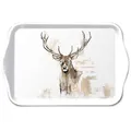 Produktbild: Ambiente Tablett Dekotablett kleines Serviertablett Tray 13x21 cm Melamin Hirsch Antlers Landhaus