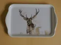 Produktbild: Ambiente 1x Tablett Hirsch Geweih Kopf ca.  13 x 21 cm trays Tiere