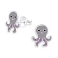 Produktbild: Tintenfisch Kinder Ohrringe aus 925 Silber für Mädchen Damen