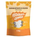 Produktbild: Birkengold Birkenzucker Xylit 1 kg Beutel | 100% Xylit aus Finnland | aus Birken- und Buchenrinde | vegan | 40% weniger Kalorien als Zucker | glutenfrei | zahnfreundlich