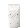 Produktbild: LED Echtwachskerze weiß mit Kristallen 14,3cm 1838-100