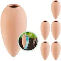 Produktbild: Relaxdays Tonkegel Bewässerung, 6er Set, 170 ml, Gießhilfe Zimmerpflanzen & Balkonkästen, Bewässerungskegel, terrakotta